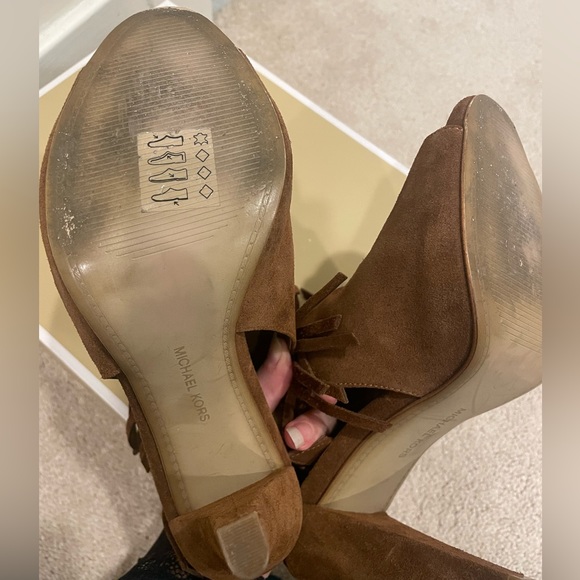 Michael Kors open toe slingback booties, size 8 - Picture 3 of 6